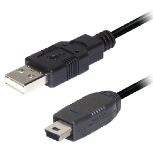 C158-0.3 Verbindungskabel USB Typ A Stecker - 5 pol. Mini USB Stecker, 0,3 m