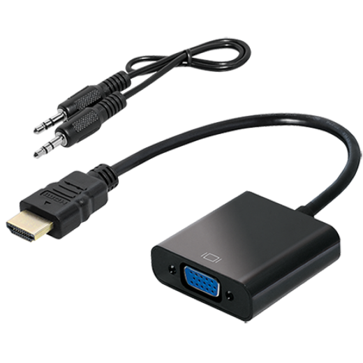 C315-0.2 Verbindungskabel HDMI Stecker auf VGA Buchse und 3,5mm stereo Klink