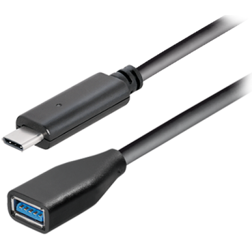 C519-0.2 Verbindungskabel USB Tyc C Stecker auf USB 3.1 Typ A Kupplung, 0,2