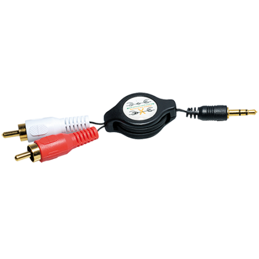 A49R Verbindungskabel Klinkenstecker 3,5 mm stereo - 2x Cinchkupplung,