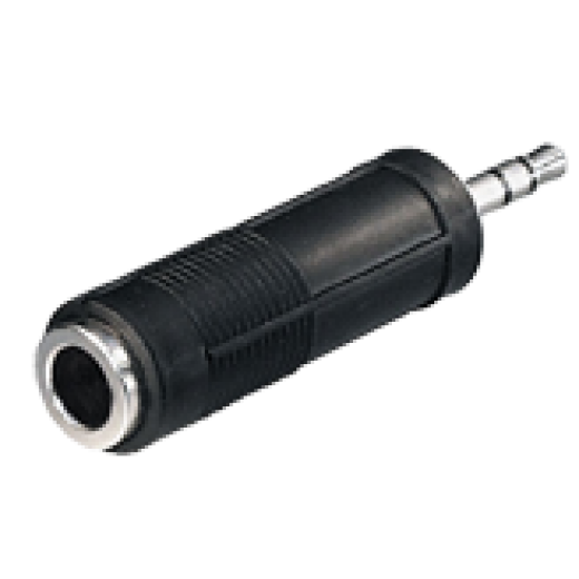AC6 Kompaktadapter Klinkenstecker 3,5 mm stereo -  Klinkenkupplung 6,