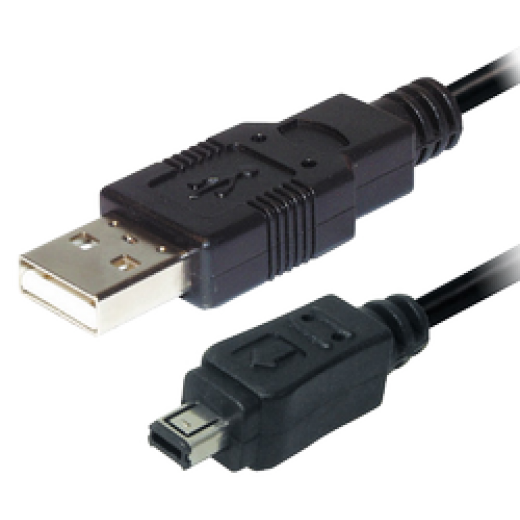C158-1KM Verbindungskabel USB Typ A Stecker - 4 pol. Mini USB Stecker, 1,0 m