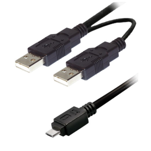C165M Verbindungskabel 2x USB Typ A Stecker -  Micro USB Typ B Stecker, 1