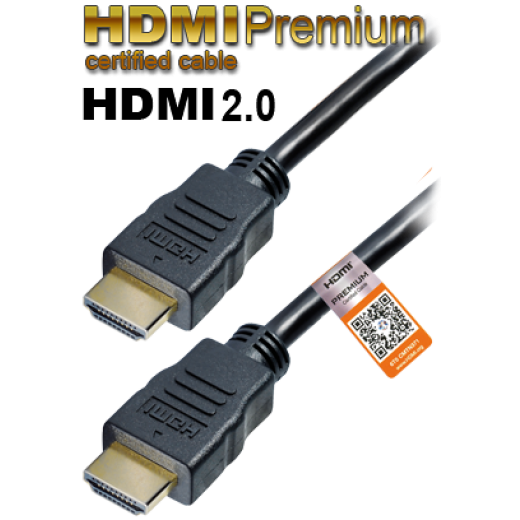 C215-2 HDMI Premium zertifiziertes Kabel geeignet für Datenraten bis 18 Gbit/s, 60Hz, HDMI
