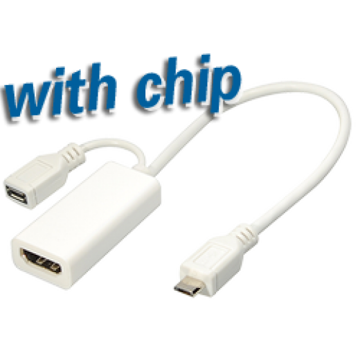 C254 Mobile High-Definition Link MHL Stecker auf HDMI Buchse und Micro USB B Buchse