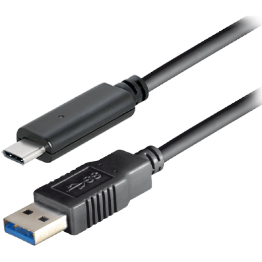 C511-1 Verbindungskabel USB Typ C Stecker - USB 3.1 Typ A Stecker, 1,0 m