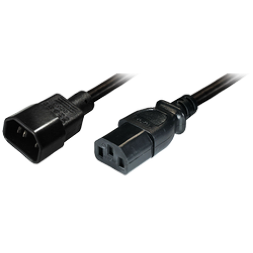 C63 Anschlusskabel Kaltgeräte-Stecker IEC 60320 C14 - Kaltgeräte-Kupp