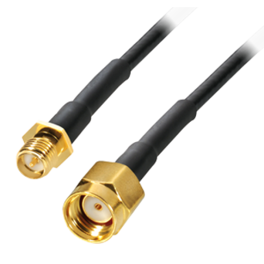 CWK2-10 Verlängerungskabel für WLAN-Antennen SMA reversed Buchse auf SMA reversed Stecker goldf