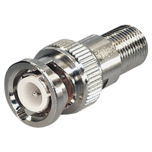 FF24 Adapter F-Kupplung auf BNC-Stecker 75-Ohm-System, CU-Legierung
