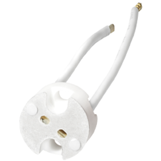 LF3 Keramik Fassung G4/GX5,3 für LED- und Halogen-Lampen, max. 75 W, Ø 17 mm