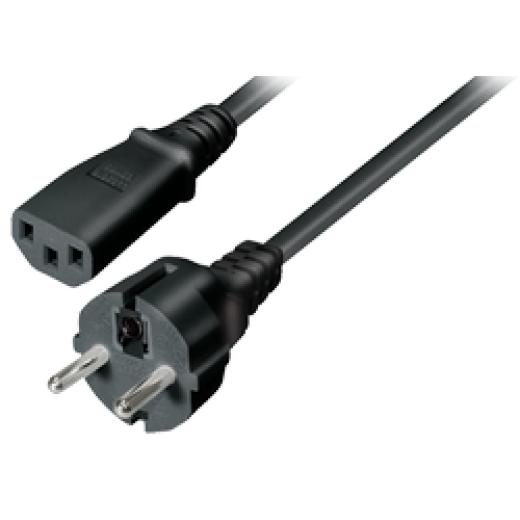N5 Anschlusskabel Schutzkontakt-Stecker - Kaltgeräte-Kupplung IEC 32