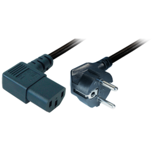 N5-2WW Anschlusskabel Winkel-Schutzkontakt-Stecker - Winkel Kaltgeräte-K