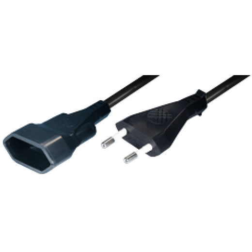 NV10-5 Euro-Verlängerungskabel Eurostecker auf Eurokupplung, 5,0 m