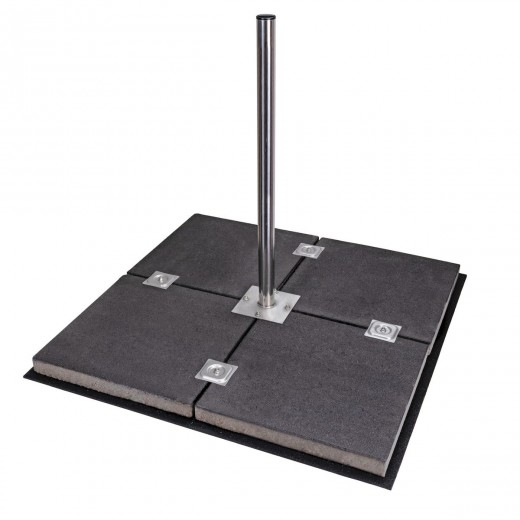DUR-line Stabilo 4PL Edelstahl Universal 4-Plattenständer für Sat Schüsseln bis 90cm Durchmesser