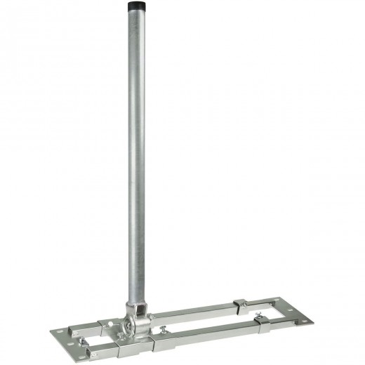 DUR-line Herkules Dachsparrenhalter S48/900B - Mastlänge 90cm, Breite: 90-120cm Sparrenabstand, Durchmesser 48mm, Kabeldurchführung, Stahl feuerverzinkt, 1000Nm Biegemoment