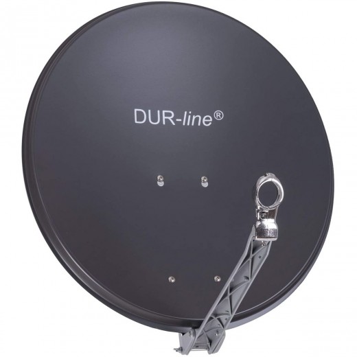 DUR-line Select 60/65 Alu Sat-Schüssel anthrazit | Vollaluminium Sat Spiegel 60cmx65cm | B-Ware