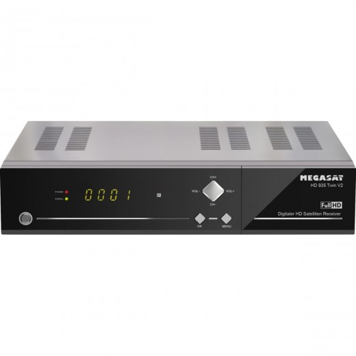 Megasat HD 935 Twin V2 DVB-S2 HD Satelliten Receiver | Twin-Tuner, JESS zertifiziert, PVR-ready, Festplatteneinschub