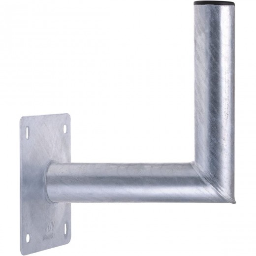 DUR-line WHSF 25 Winkel-Wandhalter Stahl | 25cm Wandabstand, 50mm Rohrdurchmesser, Sat Schüssel Halterung