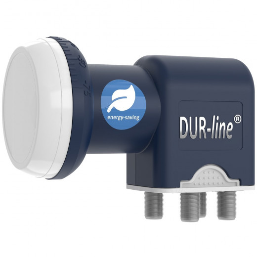 B-Ware - DUR-line Blue ECO Quattro LNB für Multischalter | Stromspar-LNB, digital, Full HD, 4K, 3D, Premium-Qualität