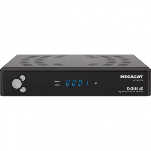 Megasat HD 601 V4 HD Sat Receiver schwarz | Unicable-tauglich, JESS zertifiziert, Netzschalter