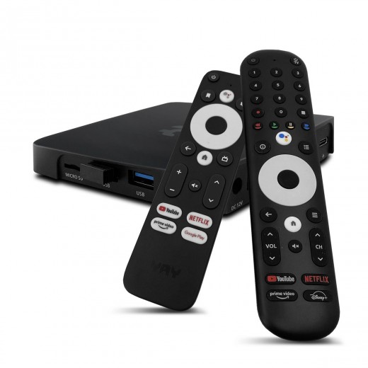 VU+ YAY GO PRO Android TV HIGH-END 4K UHD Streaming Box Android 10.0 | Chromecast integriert, HDMI, Netflix (4K), Prime Video (4K), Disney+ (4K) 