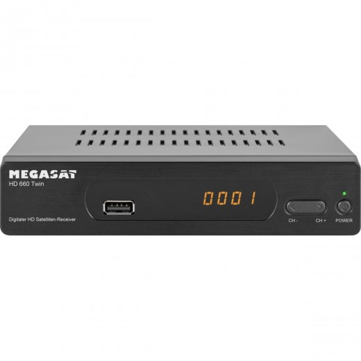 Megasat HD 660 Twin Full HD Sat Receiver schwarz | Unicable-tauglich (EN50494/EN50607), USB-PVR
