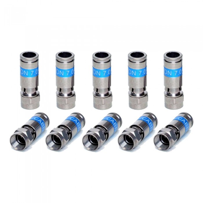 6x Stück F-Stecker 7mm Cabelcon F-6-TD Self Install 5.1 Nitin + Cabel, 11,90 6x Stück F-Stecker 7mm Cabelcon F-6-TD Self Install 5.1 Nitin + Cabel, 11,90
