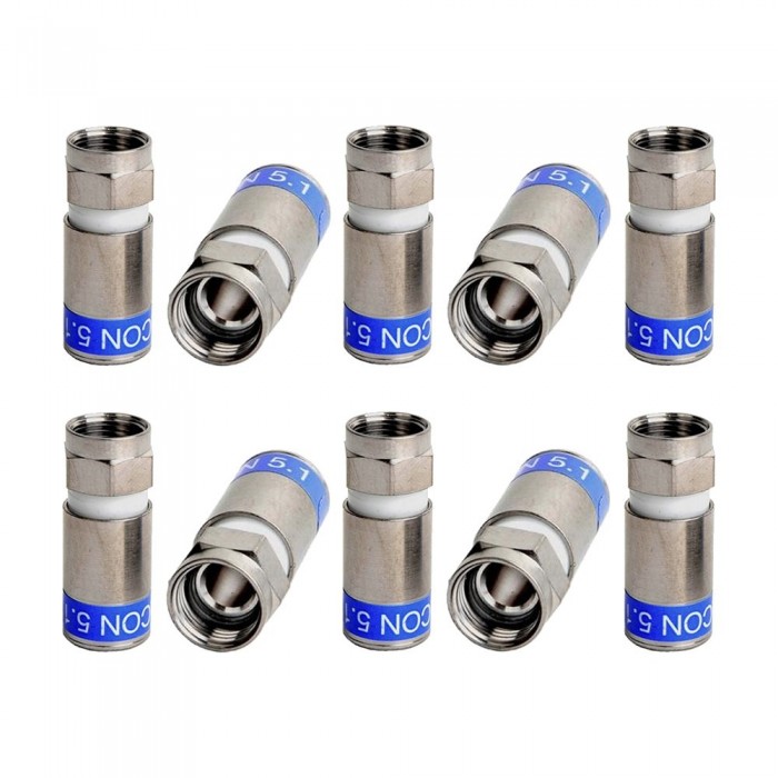 Connectors : F Compression RG-6 O-Ring Coax Cable Connector S2-B53 by