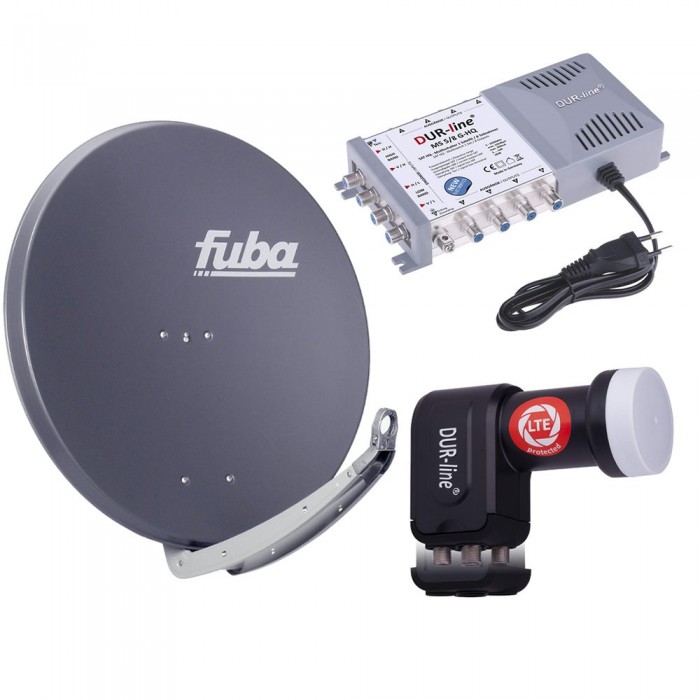 Fuba DAA 780 R SAT Antenne ALU Rot PremiumX Octo LNB für 8 Teilnehmer HDTV 4K 