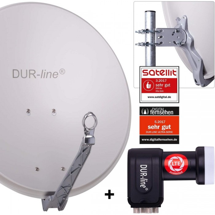 DUR-line Select 60/65 cm Sat Anlage 1 Teilnehmer Komplett Set rot güns DUR-line Select 60/65 cm Sat Anlage 1 Teilnehmer Komplett Set rot güns