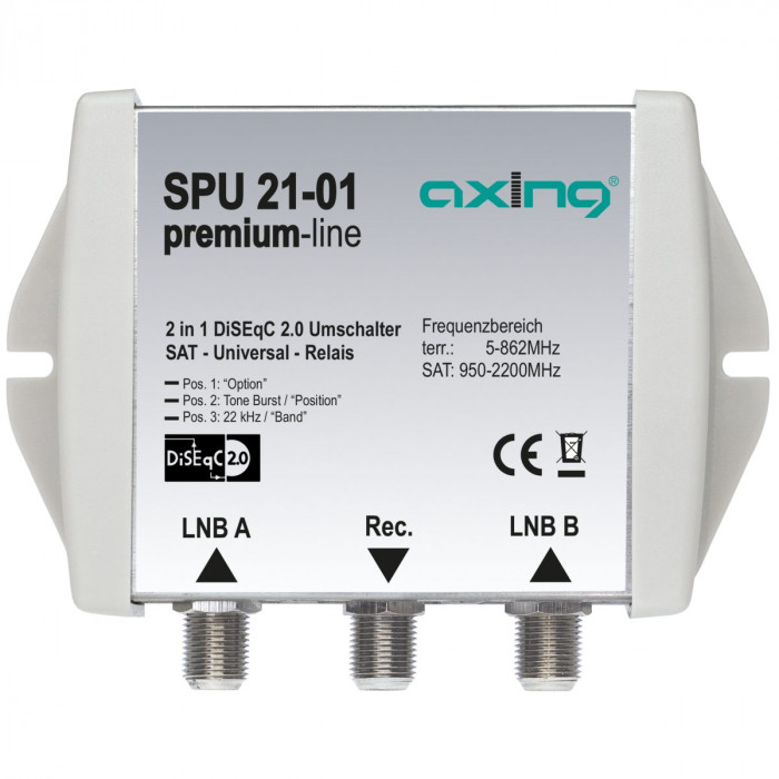 Multiprise Satellite AXING SPU 558-09 PREMIUM-LINE - 4 Entrées 8 Sorties HDTV 4K 3D