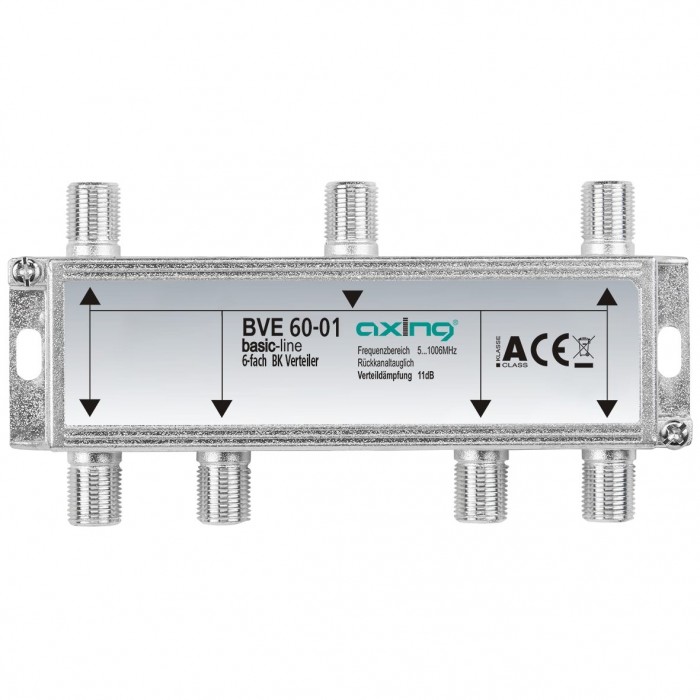 Axing SVE 60-01 Sat-Verteiler 6-fach basic-line | für Satellitenanlagen