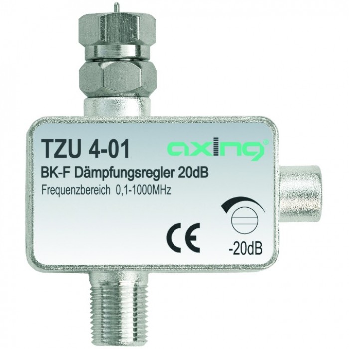 BECEN N-Dämpfungsregler 20 DB – 25 W, DC–3 GHz, N-Stecker/Buchse, 1-40 DB Wählbar