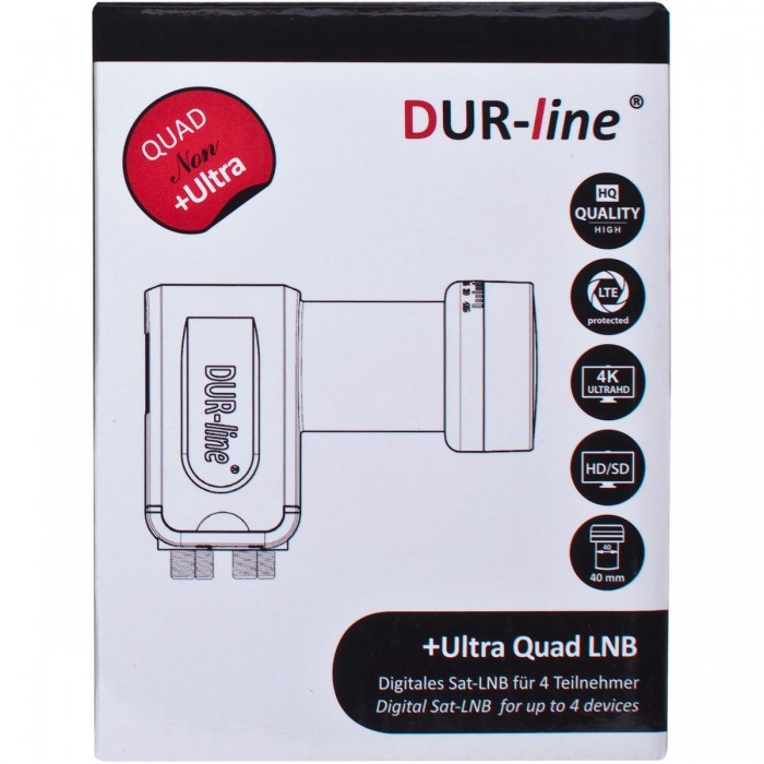 Quad LNB DUR-line 4-Teilnehmer Sat-AnlageDUR-line Select 85/90R ziegelrot