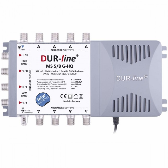 DUR-line MS 5/8 G-HQ Sat Multischalter 8 Teilnehmer | stromsparendes