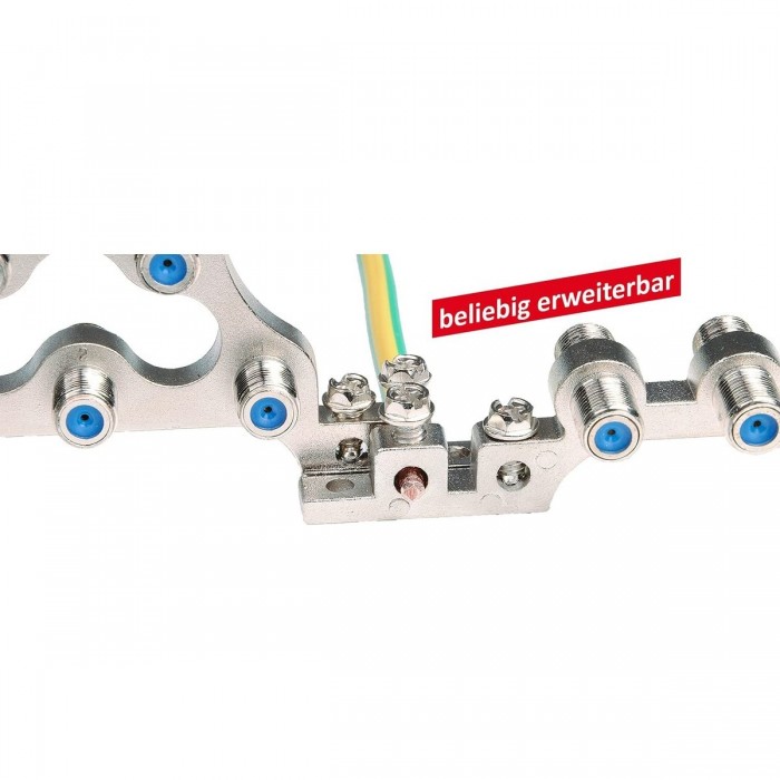 4 Stück F-Erdungsblock 1-fach - Antennen Erdungsverbinder Für SAT-Anlagen