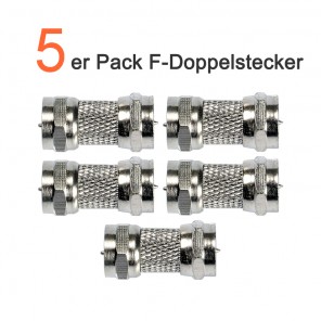 5er Pack High Quality F-Doppelstecker | 5x F-Doppelstecker OVZ 095