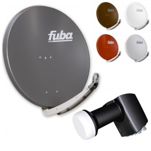 Fuba DAA 850 HD Sat Anlage - 8 Teilnehmer (Octo-Switch-LNB) - Fuba DAA 850 Satellitenschüssel 85cm Alu in Ihrer Wunschfarbe + Inverto Octo LNB 8 Teilnehmer