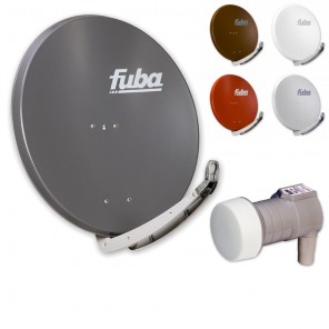 Fuba Digital Sat-Anlage 1 Teilnehmer | Sat Komplettset - Premium 85cm Aluminium Sat Schüssel Fuba DAA 850 + DEK 117 Single LNB 1 Teilnehmer (8K, 4K, UHD, HDTV und 3D-kompatibel)