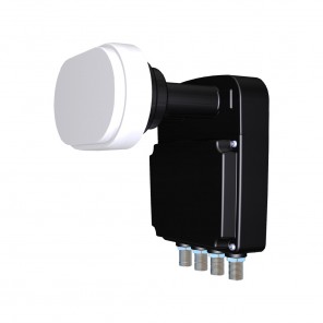 Inverto Black Pro Monoblock Quad LNB 4 Teilnehmer mit 3° Abstand Astra/Eutelsat | IDLB-QUDM22-MNOO3-8PP, 23/40 mm