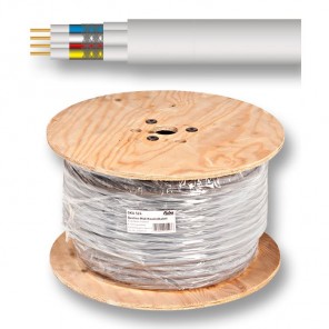 Fuba GKA 524 100-Meter-Trommel Quattro-Midi-Koaxialkabel mit farblich gekennzeichneten Einzelleitungen
