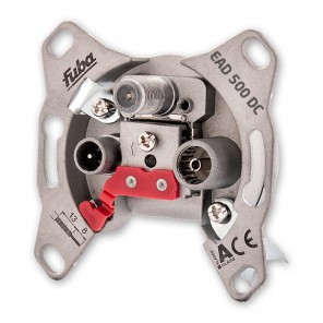 Fuba EAD 500 DC 3-Loch Antennen-Einzeldose 1 dB | DC-Durchlass, Unicable-tauglich, UP