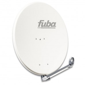 Fuba DAL 800 W Alu Sat-Antenne weiß 74x84 cm | Aluminium Sat-Spiegel, klappbarer Feedarm, montagefreundlich