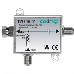 Axing TZU 15-01 Stromeinspeiseweiche TERR/CATV zum Fernspeisen von BVS 10-xx, BVS 14-66 oder BVS 20-66