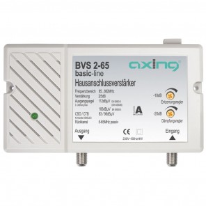 Axing  BVS 2-65 BK-Verstärker,25 dB,RK 5-65MHz