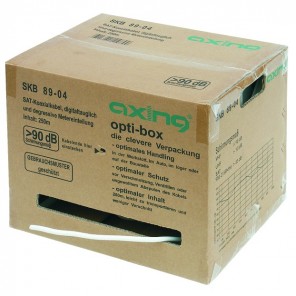 Axing SKB 88-04 Koaxialkabel | 2-fach geschirmt, Sat/BK, 250m opti-box weiß