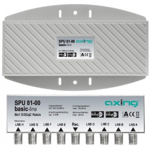 Axing SPU 81-00 Sat Umschalter | 8 in 1, DiSEqC, Wetterschutz 