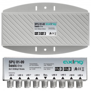 Axing SPU 81-02 DiSEqC 2.0 Umschalter 8 x Twin-LNB in 2 für Außenmontage