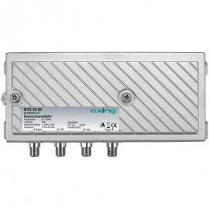 Axing BVS 20-66 BK-Verstärker 38dB fernspeisbar | CATV-Verstärker (für digitales Kabelfernsehen, UKW, DAB+, DVB-T und DVB-T2) 85 bis 1006 MHz, RK 5 bis 65 MHz