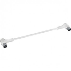 Axing SAK 21-02 F-Quick Anschlusskabel 0,2 m weiß | F-Quick Winkelstecker - F-Stecker Schnellstecker